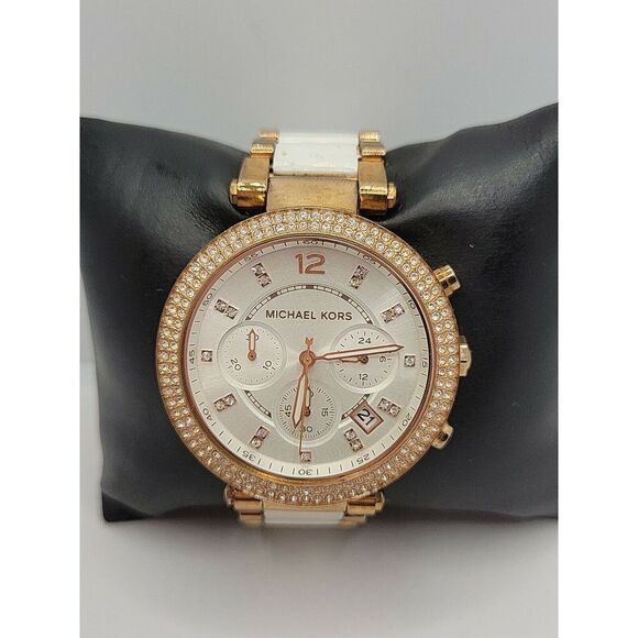 Michael Kors Parker MK5774 Women Stainless Steel Analog Dial Quartz Watch AM151 - Picture 1 of 7